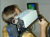 Custom digital recording system for large IR Laboratory Camera and battery shoulder mount system